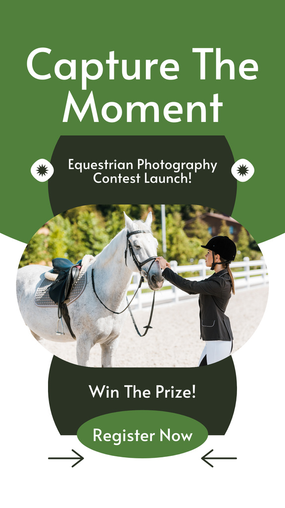 Competition for Best Photo from Equestrian Sport Instagram Story Tasarım Şablonu