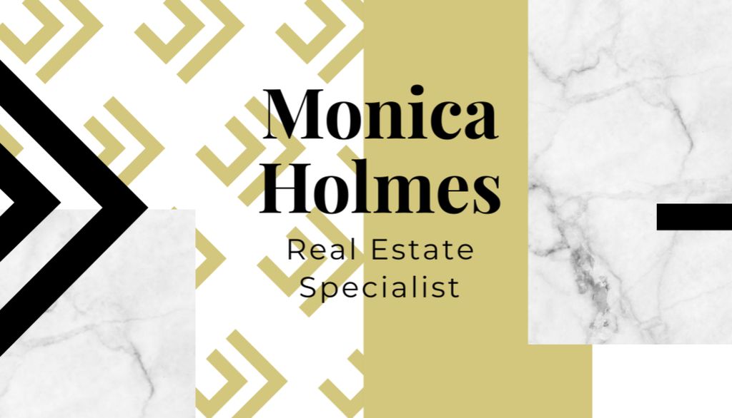Real Estate Specialist Services Offer Business Card US Design Template