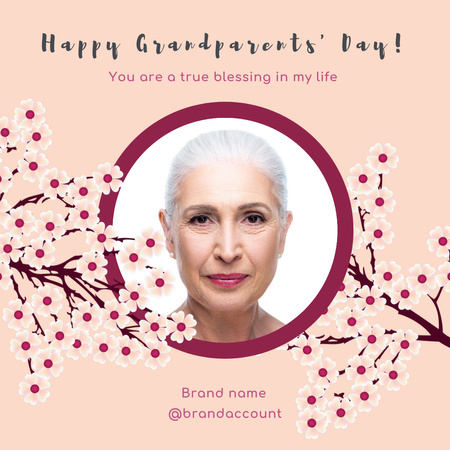 Platilla de diseño Grandparents Day Greeting with Beautiful Branches Instagram