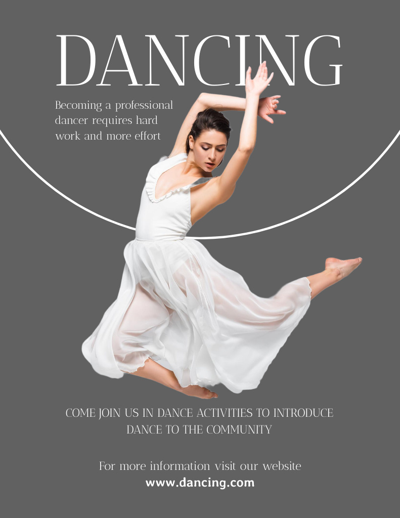 Modèle de visuel Dancing Requirements Quote And Dance Activity Promotion - Flyer 8.5x11in