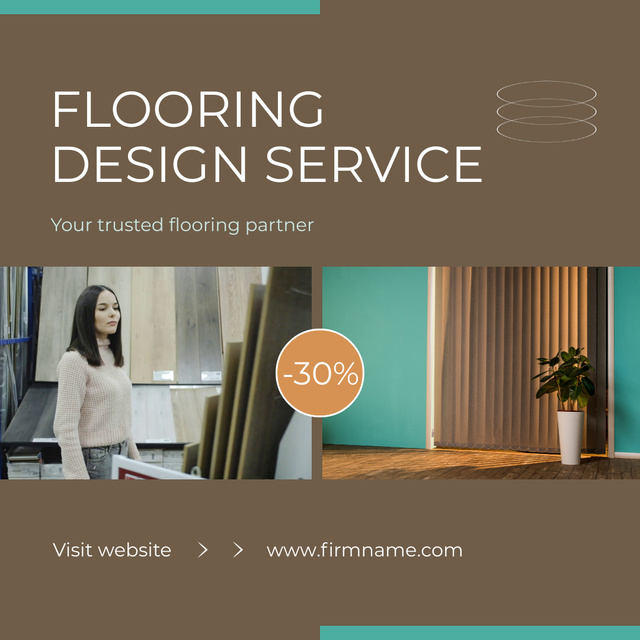 High-Quality Flooring Design Service With Discounts Animated Post Πρότυπο σχεδίασης