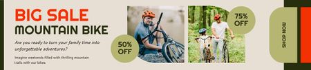 Big Sale of Professional Mountain Bikes Ebay Store Billboard Design Template
