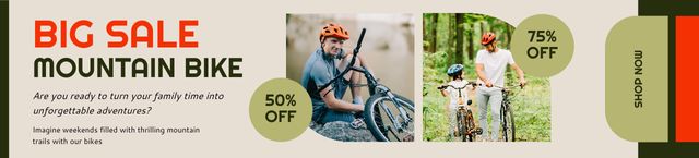 Big Sale of Professional Mountain Bikes Ebay Store Billboard tervezősablon