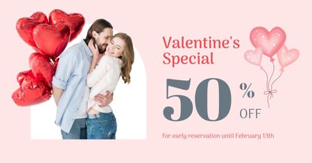 Lovely Deals for Valentine's Day Facebook AD Design Template