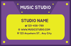 Music Studio Advertisement on Purple