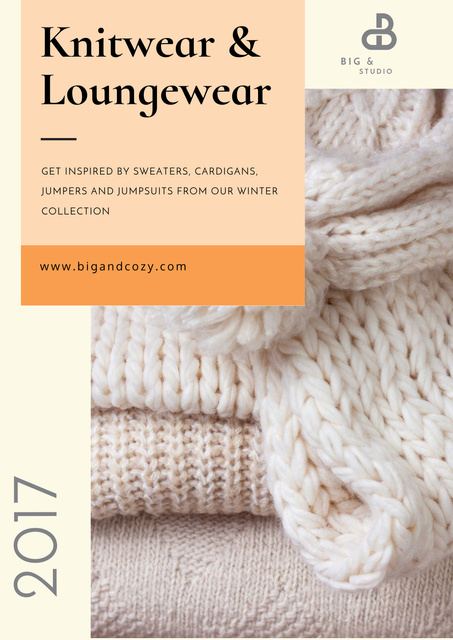 Knitwear and loungewear Advertisement Poster – шаблон для дизайну