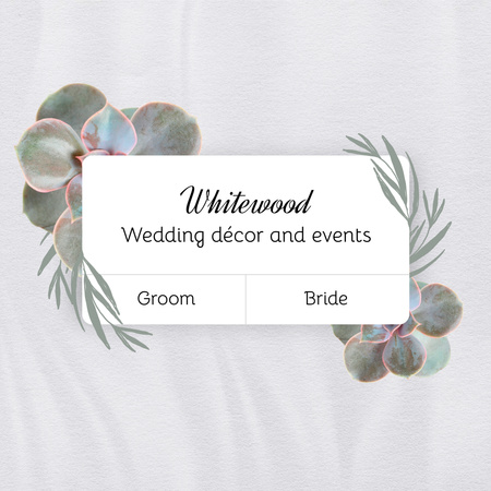 Wedding Agency Announcement Instagram AD tervezősablon