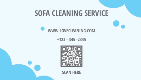 Plantilla de diseño de Anuncio de servicios de limpieza con ilustración de aspiradora Business Card US 
