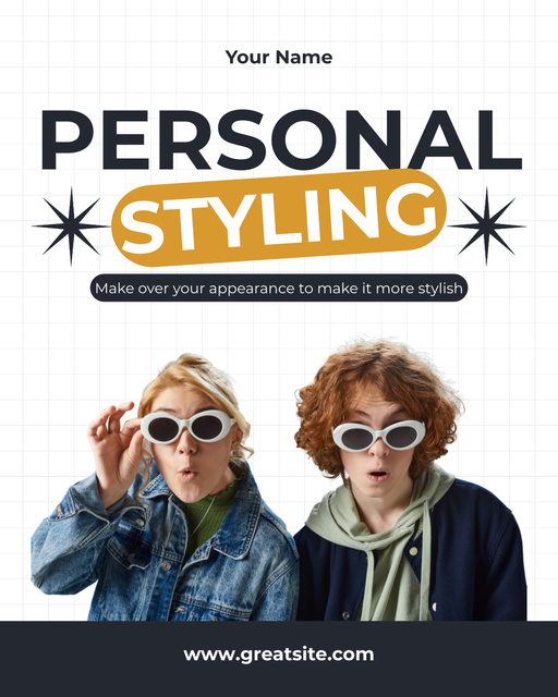 Designvorlage Personal Look Styling für Instagram Post Vertical