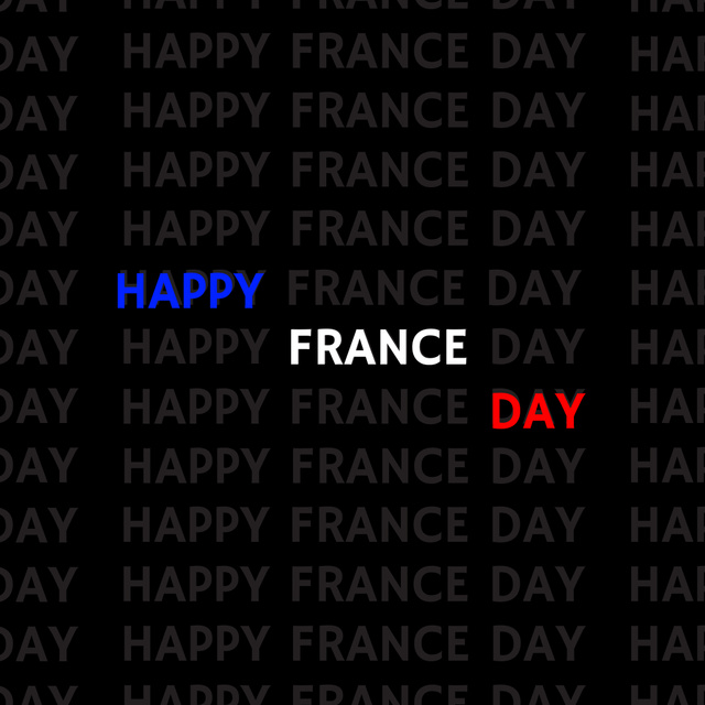 Modèle de visuel French National Day Celebration Announcement on Black - Instagram