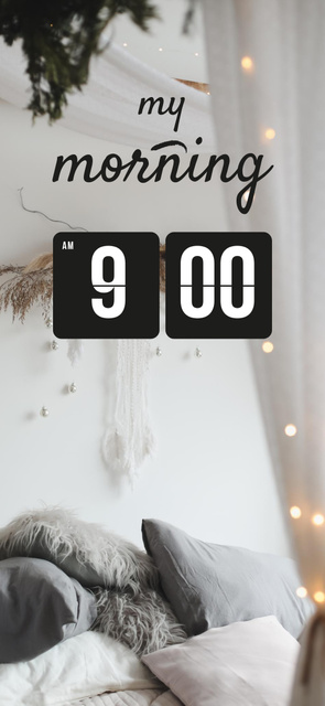 Cozy room with Garland Snapchat Geofilter Design Template