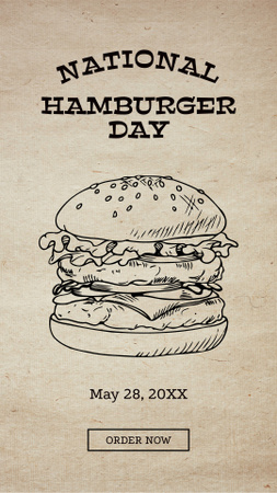 National Hamburger Day Celebration Instagram Story Design Template
