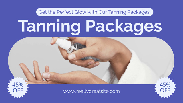 Tanning Package Discount Offer Full HD video Πρότυπο σχεδίασης