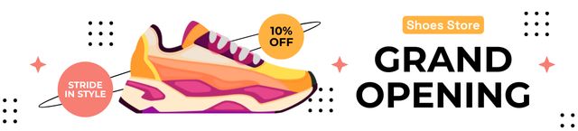 Template di design Colorful Footwear Ai Reduced Price In New Shop Grand Opening Ebay Store Billboard