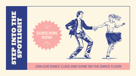 Blog népszerűsítése táncórákkal Youtube Thumbnail tervezősablon