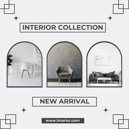 Designvorlage Modern Home Furniture Ad für Instagram
