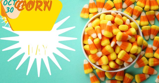 Designvorlage Sweet Candy Corn Day Offer für Facebook AD