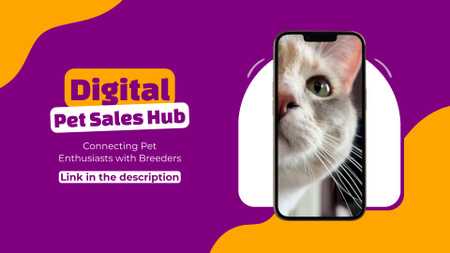 Digitaalinen lemmikkieläinten myyntialusta mobiilisovelluksella Full HD video Design Template