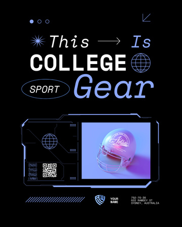 Sport College Apparel and MerchandiseOffer Poster 16x20in Design Template