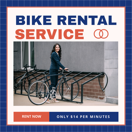 Modèle de visuel Entreprise de services de location de vélos - Instagram
