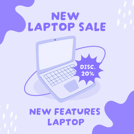 Sale New Laptops of Future Instagram AD tervezősablon