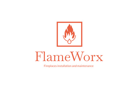 Fireplaces Installation and Maintenance Minimalist Business Card 85x55mm Šablona návrhu