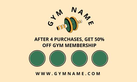 Free Gym Membership Business Card 91x55mm tervezősablon