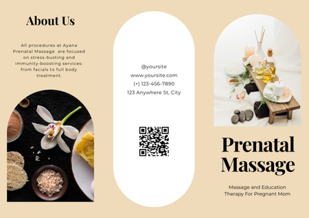 Massage Therapy for Pregnancy Brochure Design Template