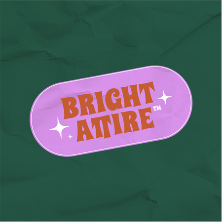 Designvorlage Bright Pink Emblem on Crumbled Paper für Logo