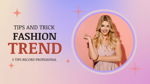 Fashion Trend Tips and Tricks  Youtube Thumbnail Design Template