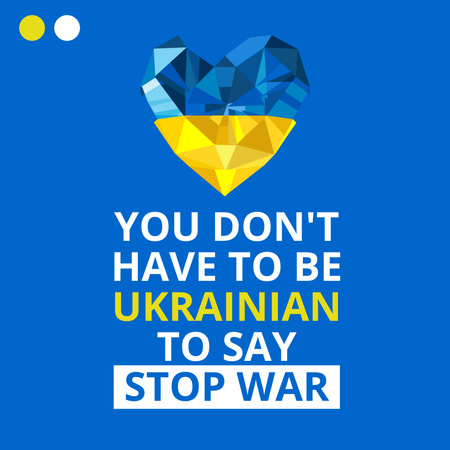 Stand With Ukraine Instagram Šablona návrhu