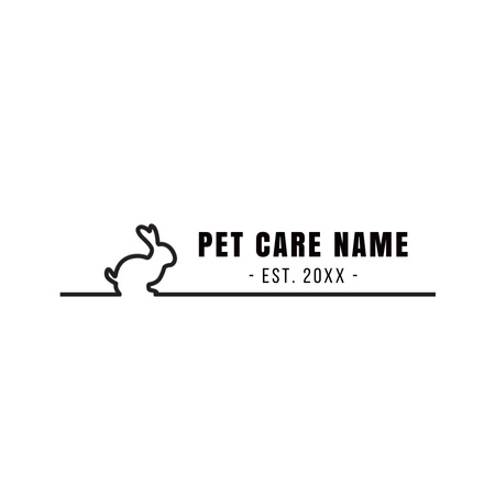Evcil Hayvan Bakım Hizmetleri Temsilciliği Animated Logo Tasarım Şablonu