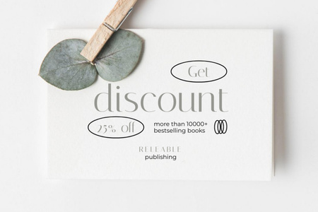 Best Offer of Books Discount Label Design Template