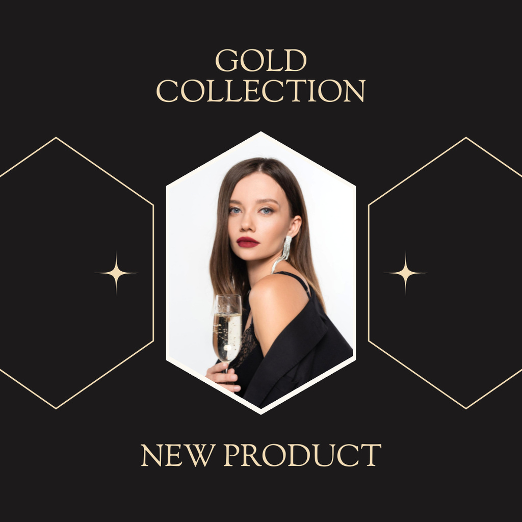 Szablon projektu New Gold Collection Offer for Women Instagram