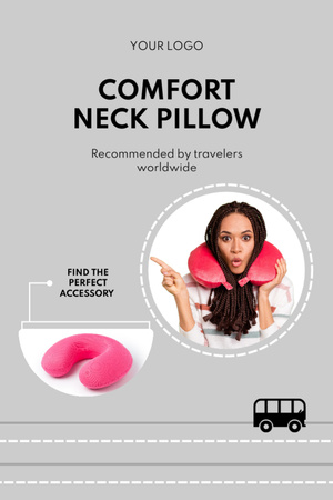Comfort Neck Pillow Ad Flyer 4x6in Modelo de Design