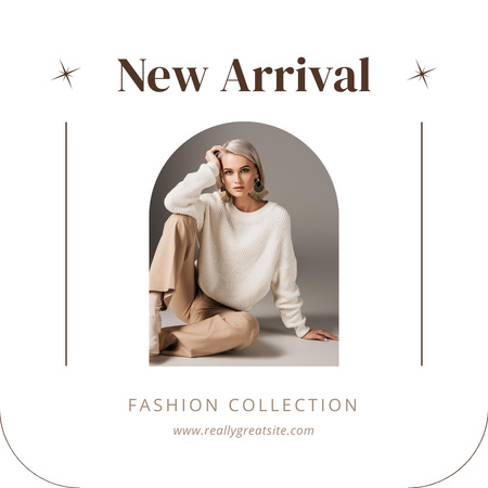 Ontwerpsjabloon van Instagram van New Fashion Collection arrival