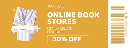Ad of Online Book Store Coupon Design Template