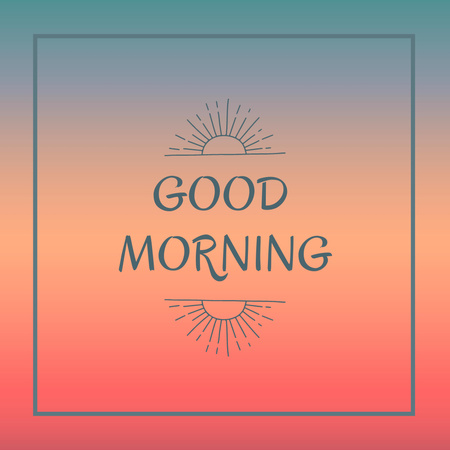 Designvorlage Good Morning Gradient Card für Instagram