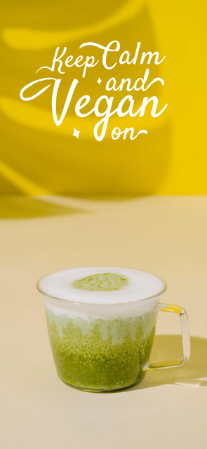 Vegan Lifestyle concept with Green Smoothie Snapchat Geofilterデザインテンプレート