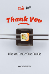 Gratitude for Order in Sushi Bar