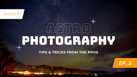 Photography Of The Starry Sky Youtube Thumbnail Design Template