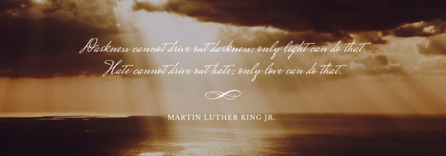 Martin Luther King quote on sunset sky Tumblr Design Template