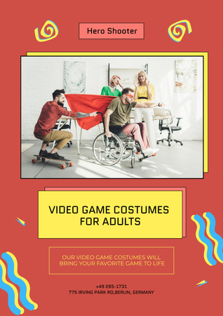 Video Game Costumes Offer Poster Design Template