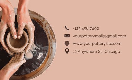 Pottery and Polymer Clay Goods Business Card 91x55mm Design Template