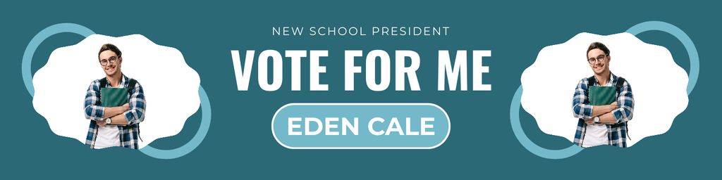 Announcement of Election of New School President Twitter Design Template