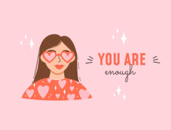 Mental Health Inspiration With Girl In Red Sunglasses