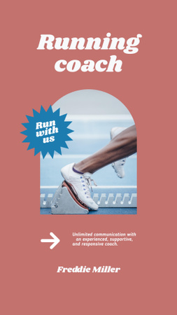Plantilla de diseño de Running Coach Ad Instagram Story 