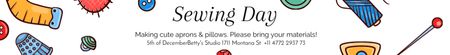 Platilla de diseño Sewing Day invitation to Workshop Leaderboard