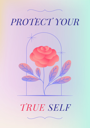 Protect Your True Self Poster 28x40in Modelo de Design