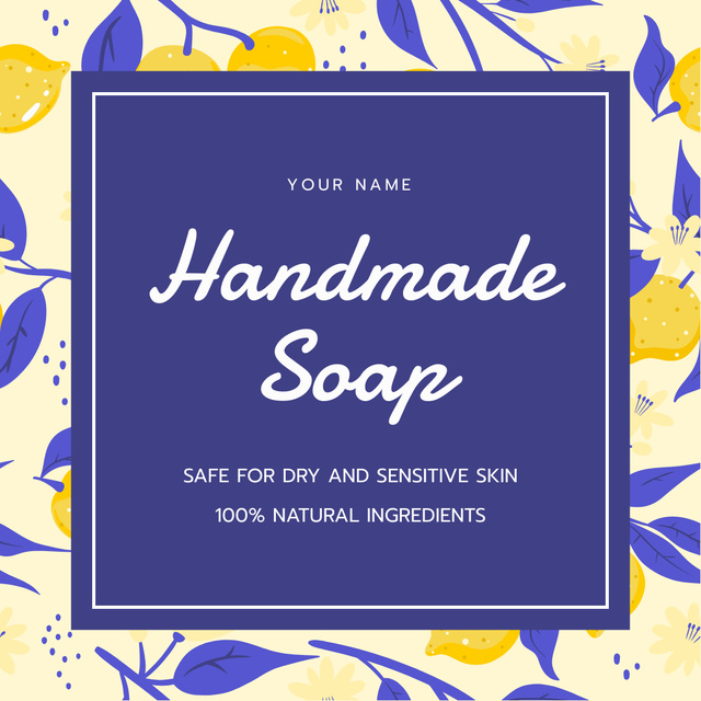 Offer of Handmade Soap from Natural Ingredients Instagram Design Template